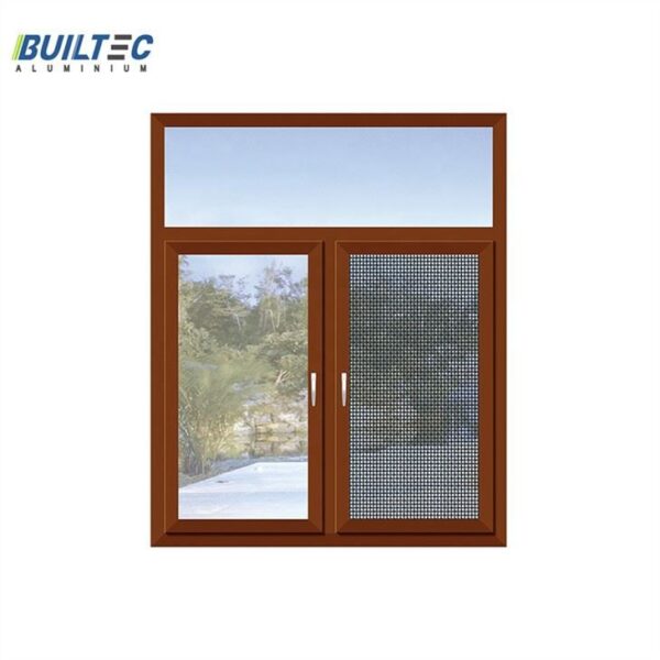 Wooden Grain Aluminium Casement Window Manufacturer Supplier