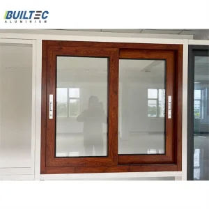 Wooden Grain Aluminium Sliding Window